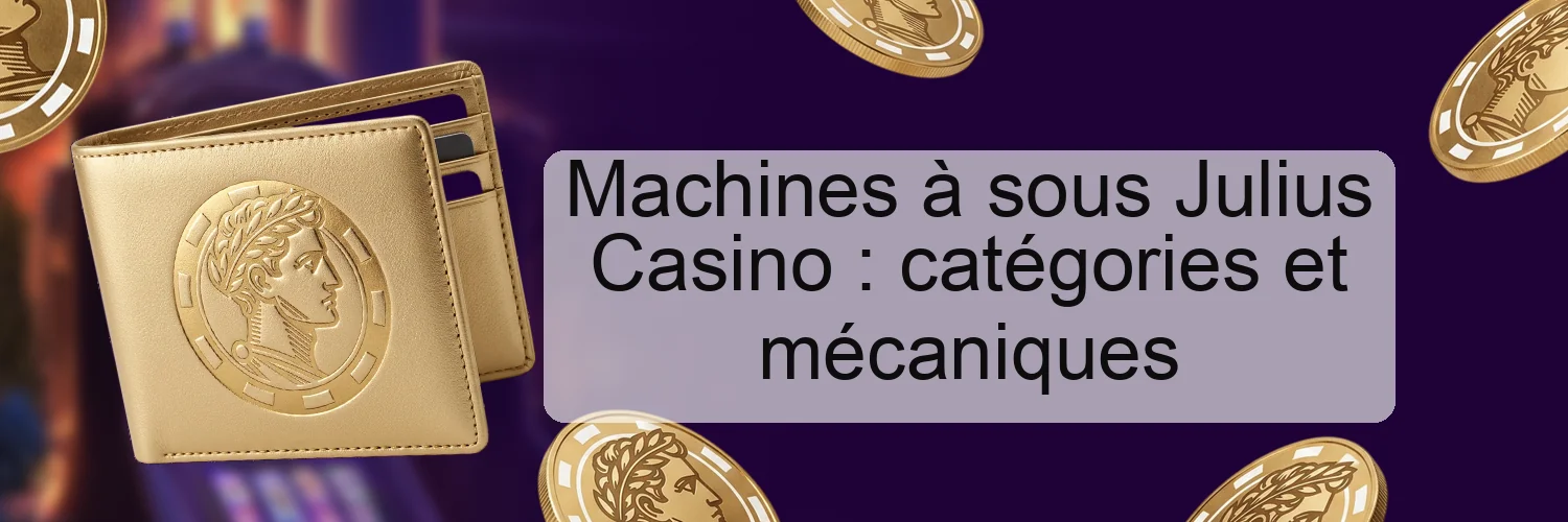 Machines à sous Julius Casino : catégories et mécaniques